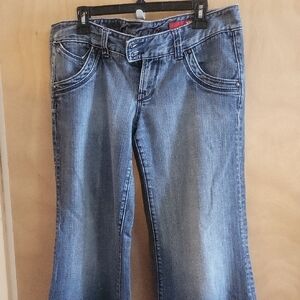 X2 Women's Flare Jeans in Denim Blue